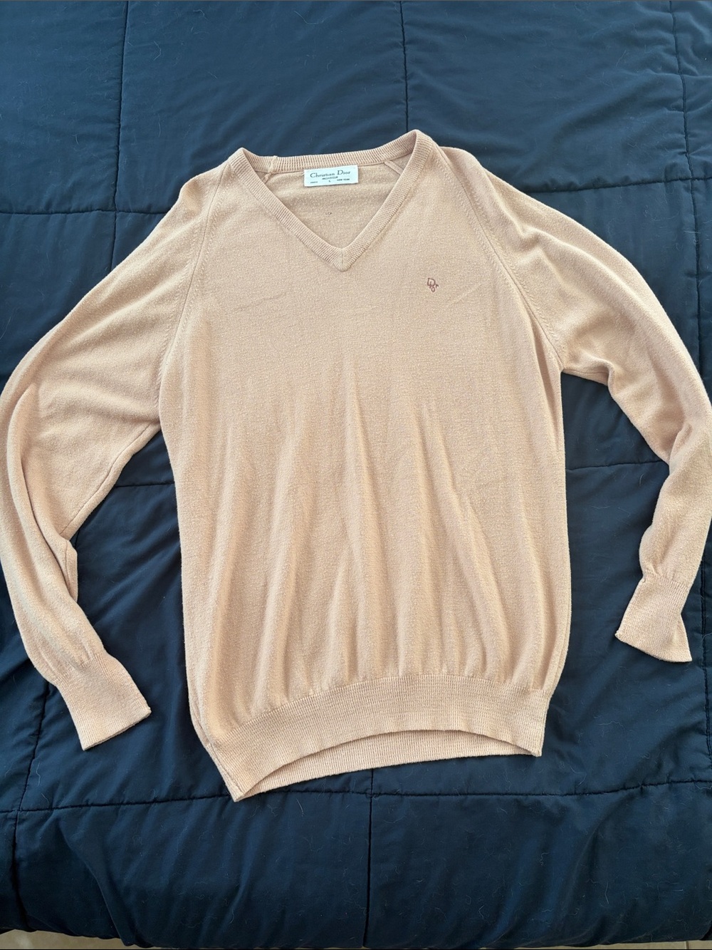 Dior Beige V-Neck Sweater